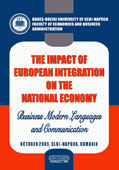 The Impact of the European Integration on the National Economy. Business Modern Languages and Communication