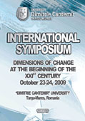 INTERNATIONAL SYMPOSIUM DIMENSIONS OF CHANGE AT THE BEGINNING OF THE XXIST CENTURY OCTOBER 23-24, 2009