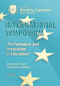 INTERNATIONAL SYMPOSIUM, Performance and Innovation in Education, October 28-29, 2011