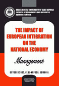The Impact of the European Integration on the National Economy. Management.